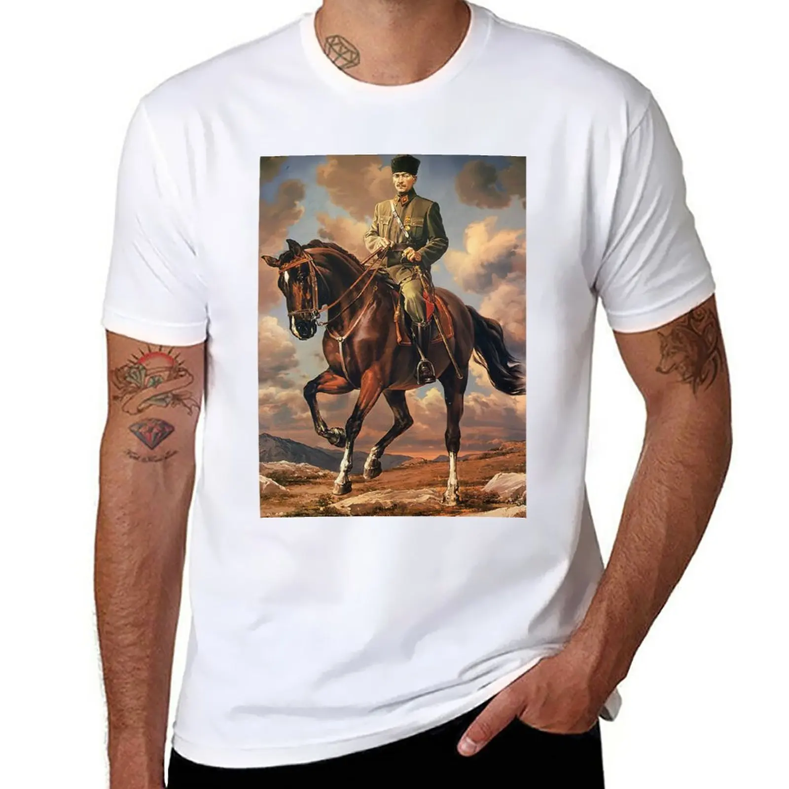 

New Mustafa Kemal Atatürk T-Shirt custom t shirts plus size t shirts Short sleeve tee men