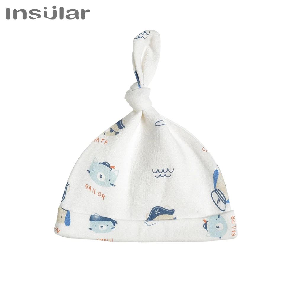 INSULAR Newborn Tire Cap Infant Cotton Hat Baby Thin Visor Pure Cotton Breathability Comfortable Cap Cartoon Animal 4 Seasons