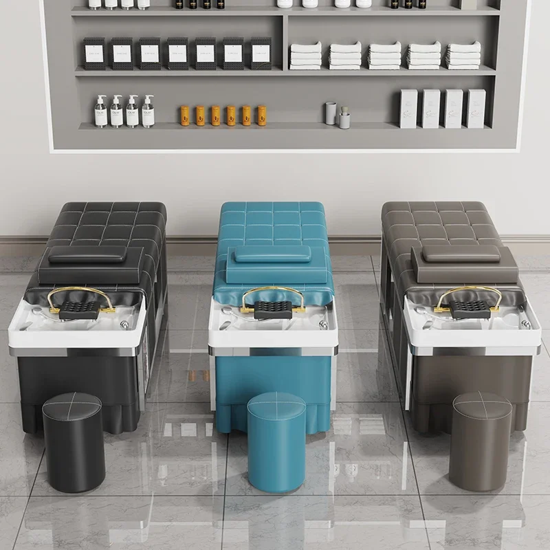 แชมพูรักษาผมไทย เตียงร้านตัดผม ร้านทําผม พิเศษ มีอุณหภูมิคงที่ การไหลเวียนของน้ํา การรมควัน ความงาม