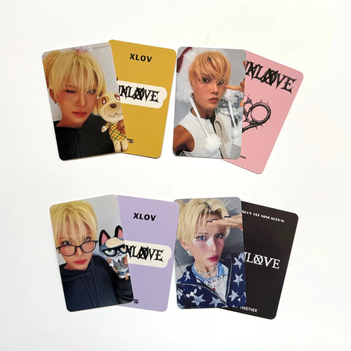 4Pcs/Set Idol XLOV New Return Album UXLXVE Lomo Cards Special Bonus Cards Postcards WUMUTI RUI HARU HYUN Fans Gifts Collection view 4
