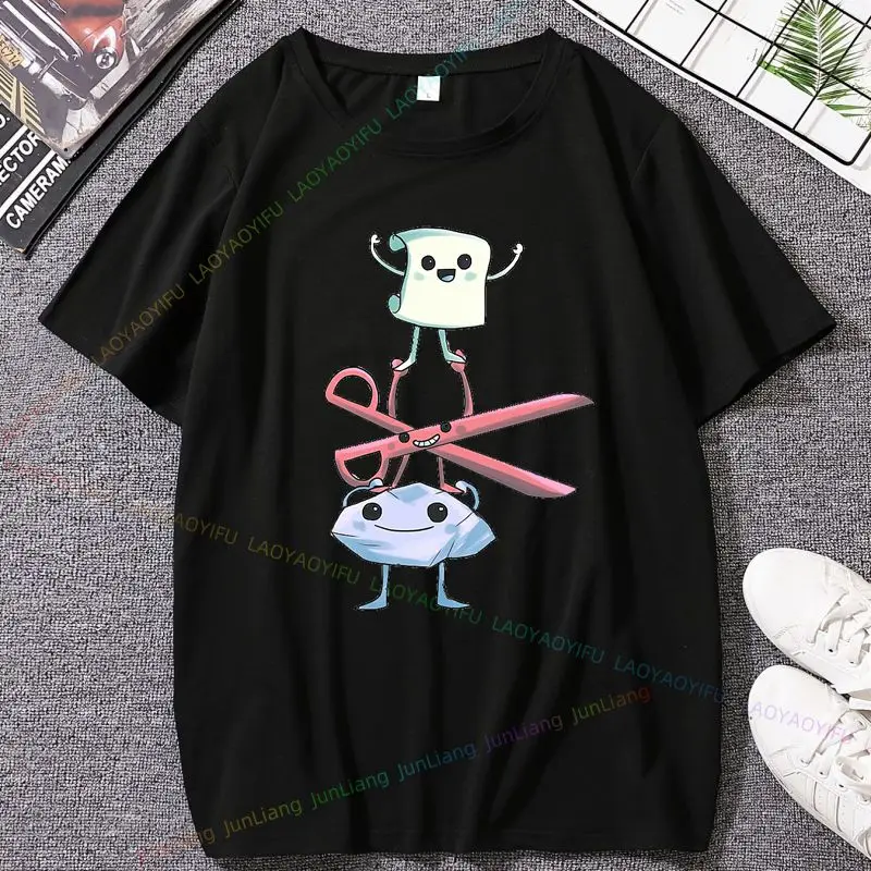 Les ciseaux Rock-paper sont amusants et mignons. Je ne peux pas simplement obtenir le long paisement? T-shirt adapté aux hommes et aux femmes