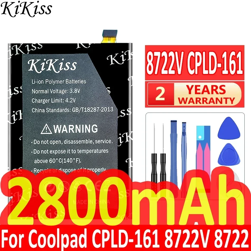 

Аккумулятор KiKiss 8722 В CPLD161 CPLD 161 2800 мАч для Coolpad CPLD-161 8722V 8722