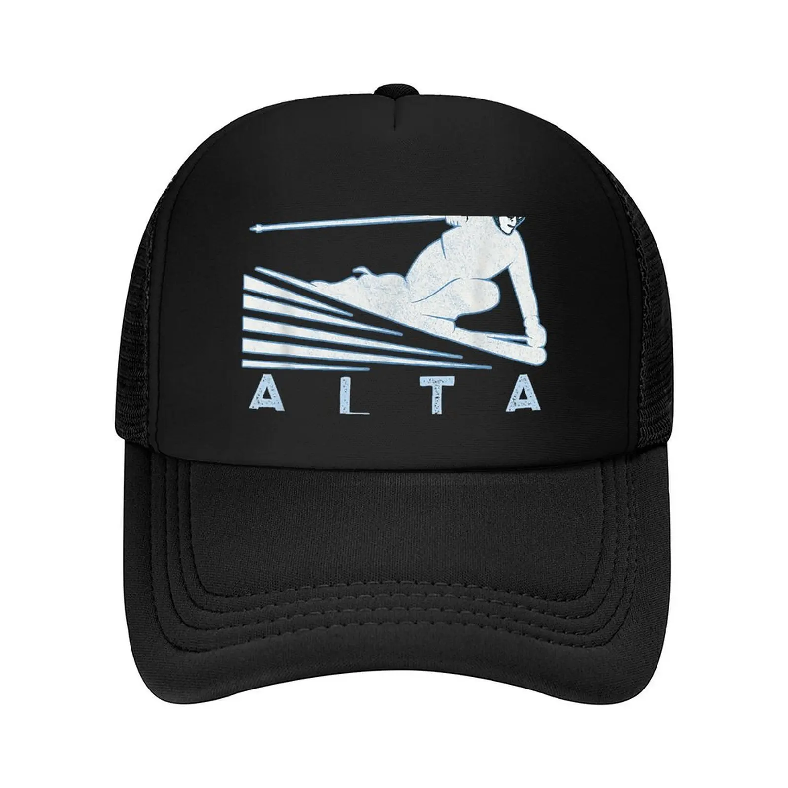 

Retro Ski Alta, Utah Illustration - Vintage Snow Ski Baseball Cap men's big size hat Anime Beach fishing hat Female Men's