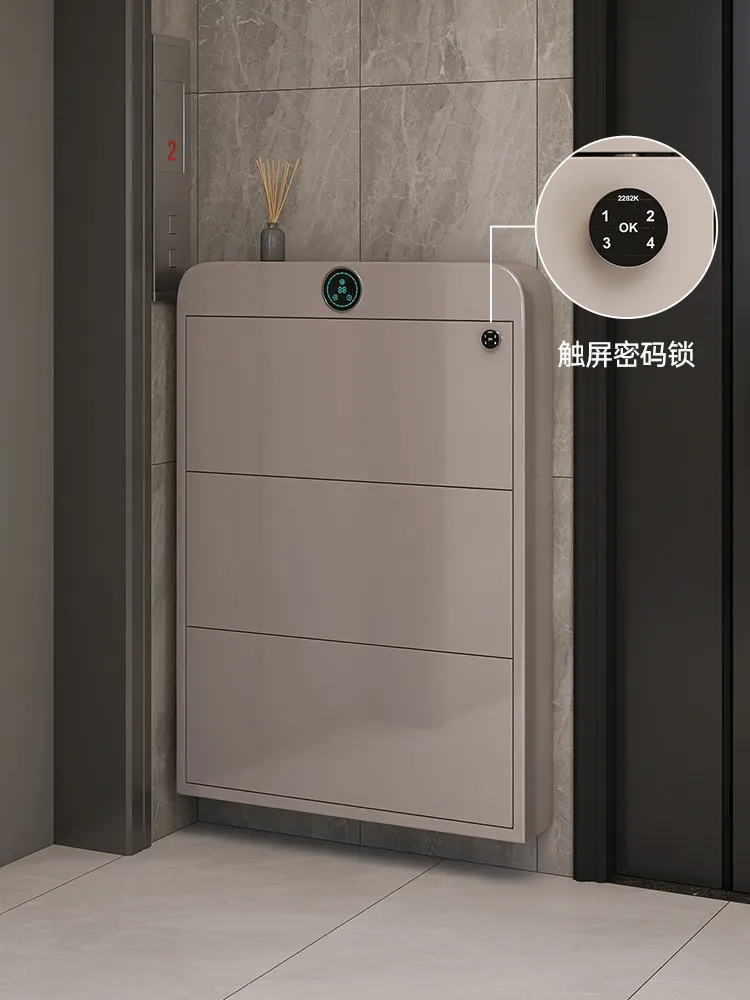 

Household minimalist shoe cabinet with anti-theft password lock free large-capacity storage shoe rack