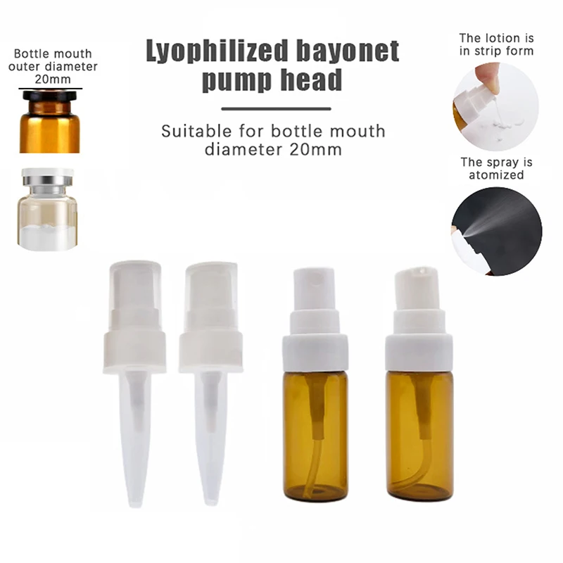 20mm Vial Bayonet Spray Head Press Lotion Lids Freeze Dried Powder Stock Solution Matched Spray Tip Ampoule Serum Lotion Cap