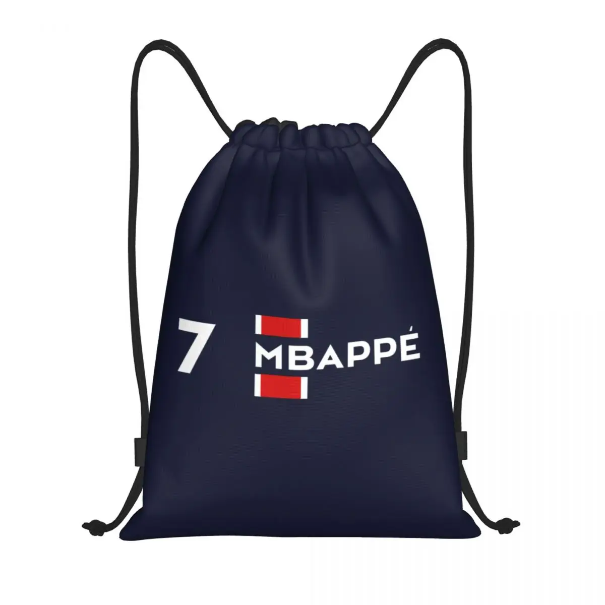 Mbappes 7 Soccer Drawstring Backpack Women Men Sport Gym Sackpack Foldable Training Bag Sack