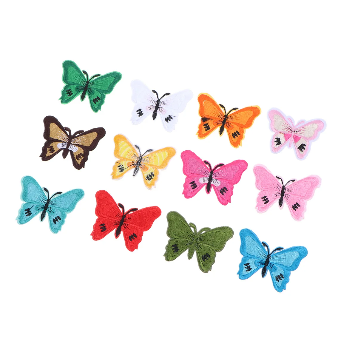 

12Pcs DIY Embroidered Patches Colorful Butterfly Applique Stickers for Clothes Dress Jeans Hat Repair Decoration Bright Fashion