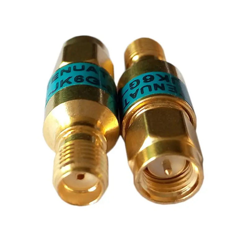 2W DC-6GHz, SMA Male to SMA Female Coaxial RF Attenuator,1/2/3/5/6/10/15/20/25/30db Attenuator,SMA Fixed Connectors Gold Plated