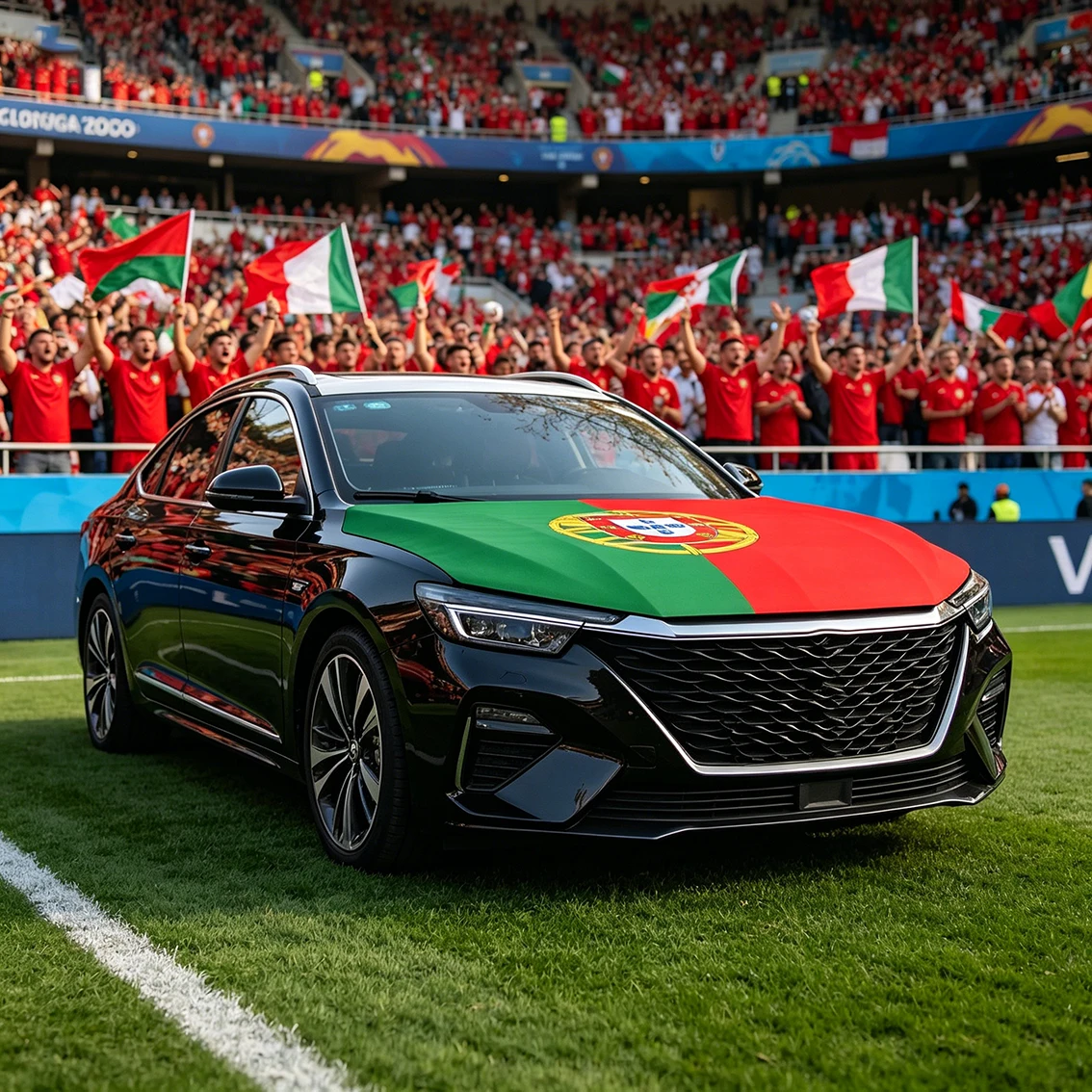 Portugal Flag Car Engine Hood Cover National Flag For Decoration