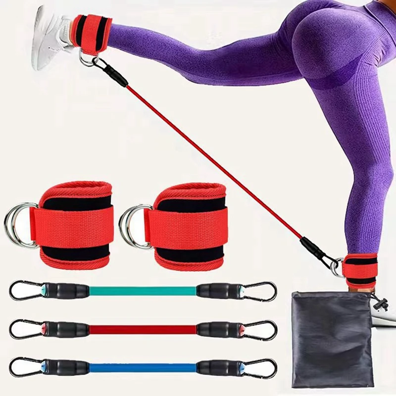 Elastic Belt Three(Including A Pair Of Ankles)Leg Bounce Tension Rope Training