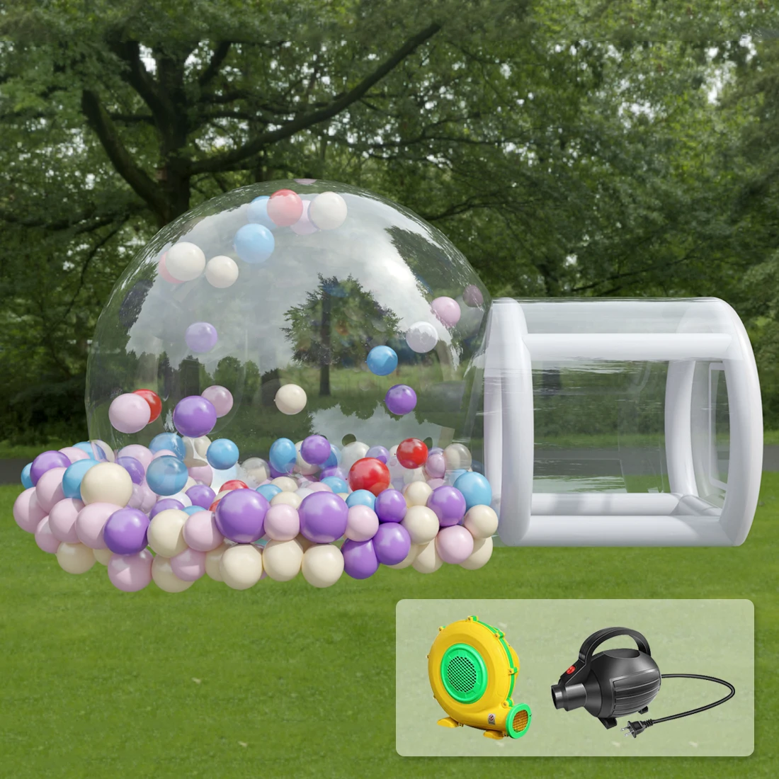 

US /UK Warhouse Stock Clear Party Pop Up Inflatable Bubble Balloon Bubble House Clear Dome Tent With Blower For Party Event