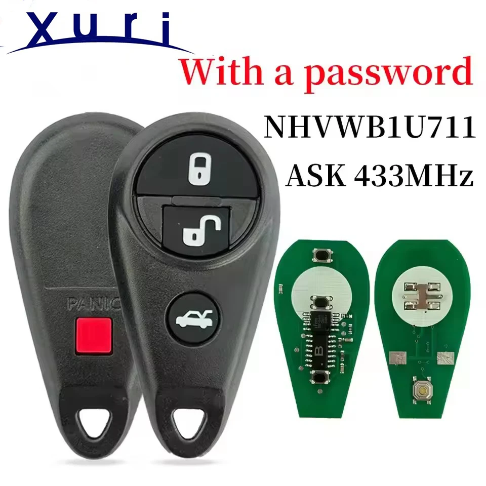 

Xuri NHVWB1U711 433ASK автомобильный ключ дистанционного управления со шнуром для Subaru Forester Impreza Legacy Impreza Tribeca WRX 1999-2009