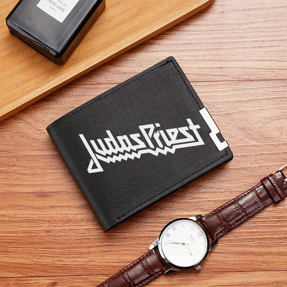 Judas Priest zig zag metal logo Men's Wallet Printing Design Simple Modern Stylish Business Father's Boyfriend's Christmas Lover