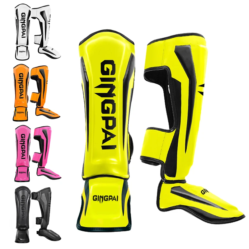 Youth/Adult Muay Thai Kick Boxing MMA Grappling Instep Shin Guard Pads Karate Foot Shank Leg Protectors Ankle Support