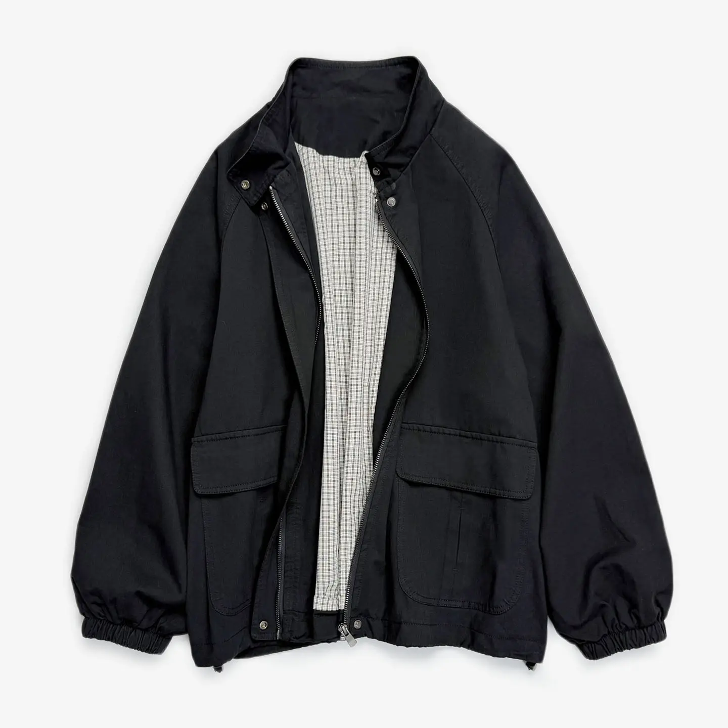 SuperAen Casual Twill Cotton Safari Jackets Stand-up Collar Loose Oversize Spring and Autumn New Fashion Coats