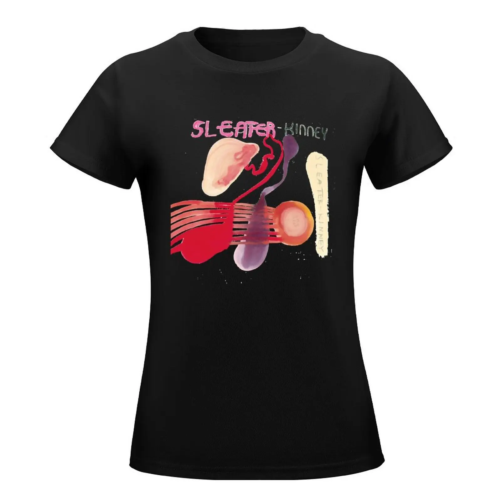 Sleater Kinney t-shirt grafica anime vestiti coreano moda manica corta t-shirt nere per le donne