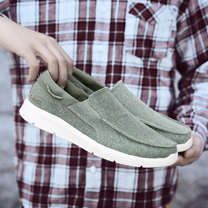 

MAEDEF Shoes for Men Canvas Shoes Breathable Loafers Vulcanized Driving Sport Shoes Comfortable Men Sneakers Male Walking Shoes