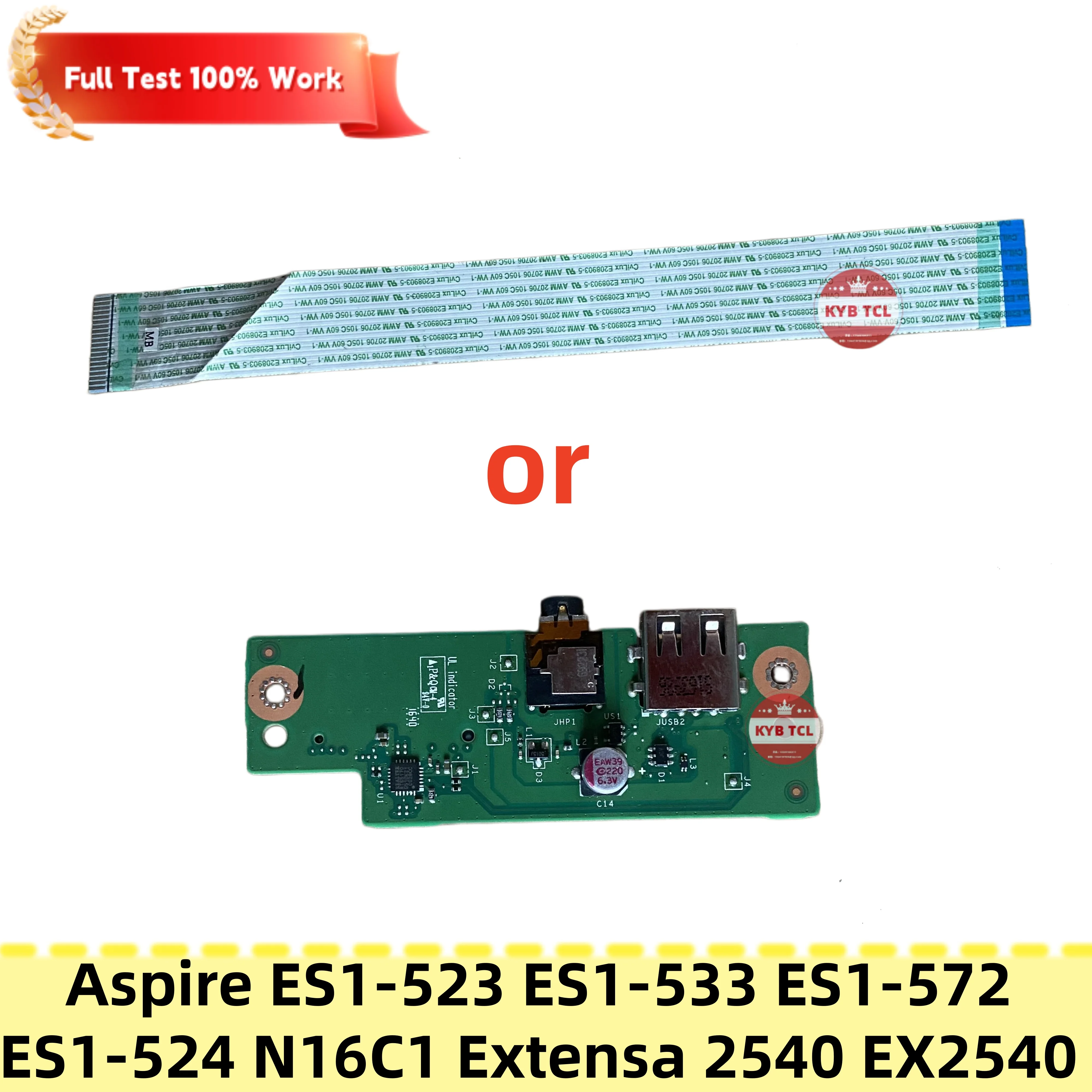 Para Acer Aspire ES1-523 ES1-533 ES1-572 ES1-524 N16C1 Extensa 2540 EX2540 Placa o cable de lector de tarjetas SD de audio USB LS-D671P