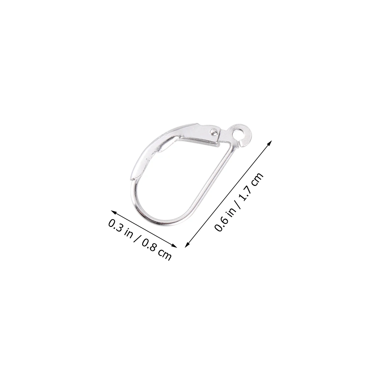 

French Ear Hook Earrings D-Shaped Metal Clips Oval Wire DIY Jewelry Accessories for Wedding Banquet Pure Silver Design