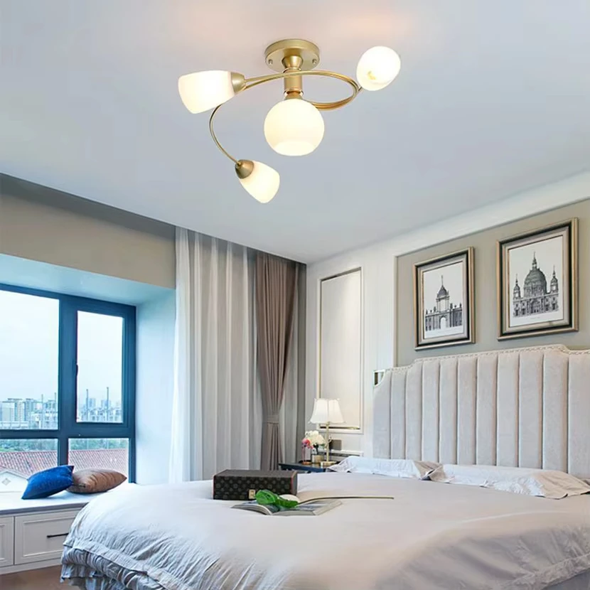 

NEW LED Molecular Chandeliers Green Blue Grey Glass Ball Ceiling Lamps for Sleep Live Dine Table Bed Room Pendant Lights