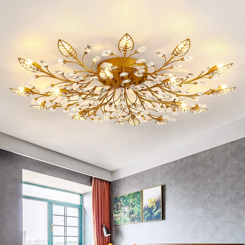 

Modern Crystal Ceiling Chandelier Indoor Lighting Chandeliers Cristal Luster For Living Room Bedroom Kitchen LED Fixture Lights