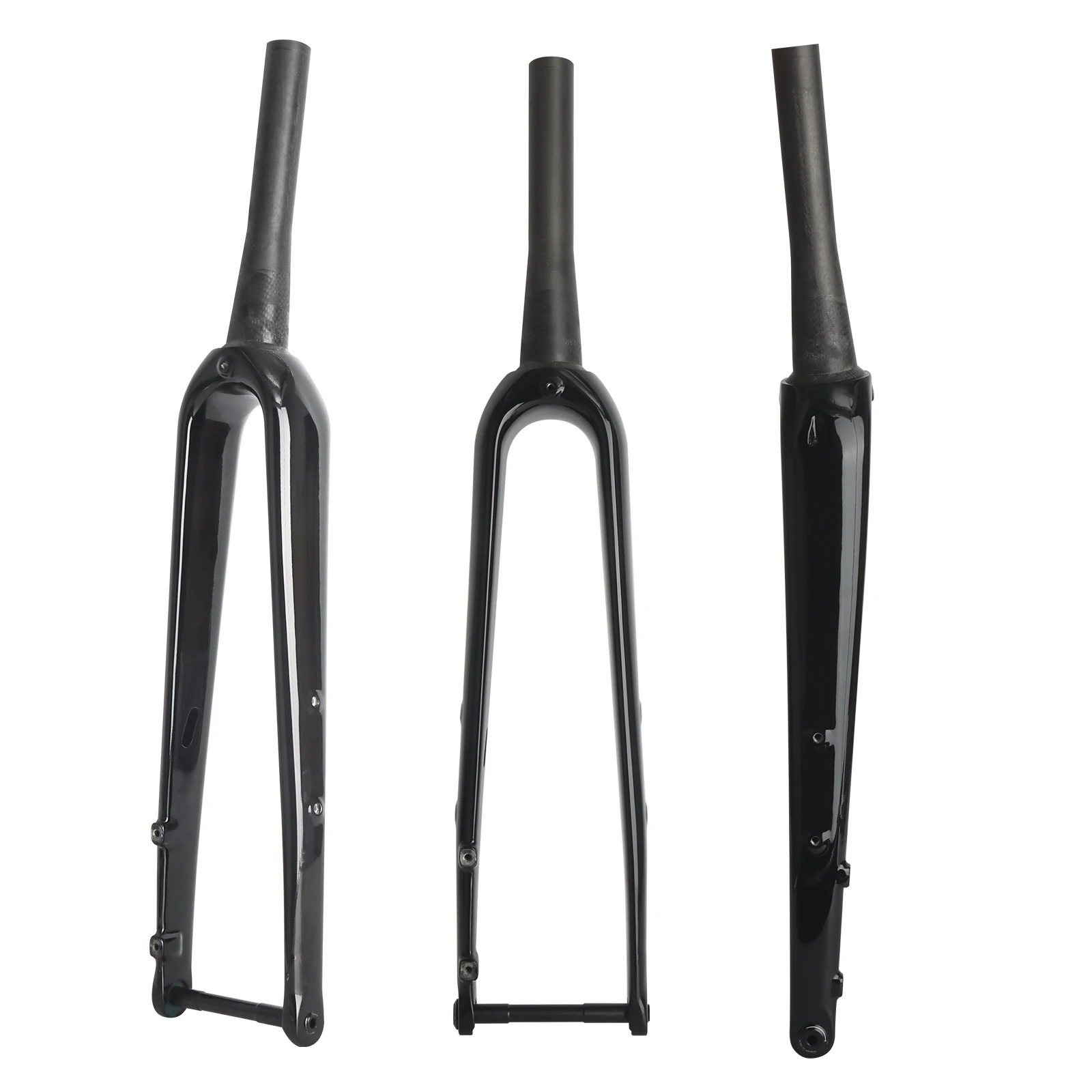 BOLANY 700C Full Carbon Fiber Rigid Fork Highway Road Bike Fork Paint Baking Process Internal Cable Routing Carbon Suspension