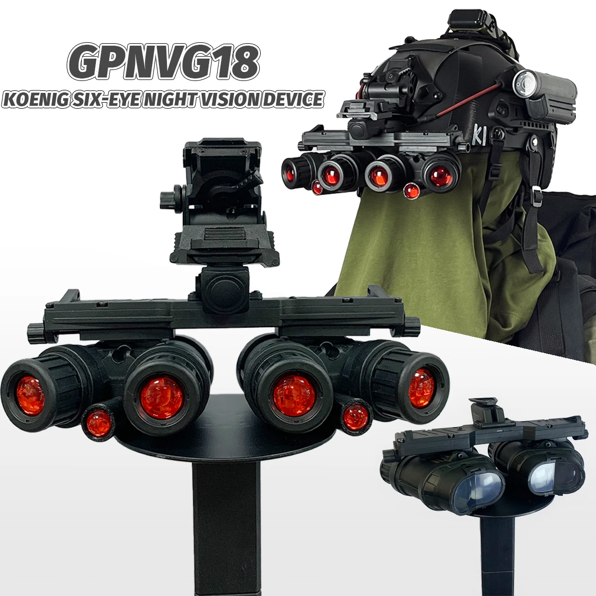 

AQzxdc Call of Duty GPNVG18 Night Vision Goggles Model Tactical Airsoft Helmet Accessories for COD16 Koenig Cosplay Movie Props