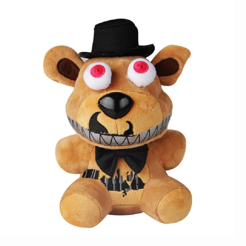 18cm FNAF Stuffed Plush Toys Freddy Fazbear Bear Foxy Rabbit Bonnie Chica Peluche Juguetes 5 Nights At Freddy Plushie Toys Gifts