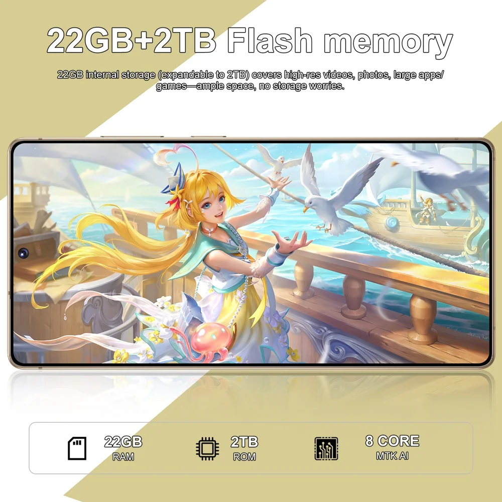 K-Touch Hochwertige Mobiltelefone Smartphone 22GB+2TB Handy Silikon-Schutzhüllen für S27 Ultra Zubehör 7.3HD 7800mAh Android 5G – Detail 8