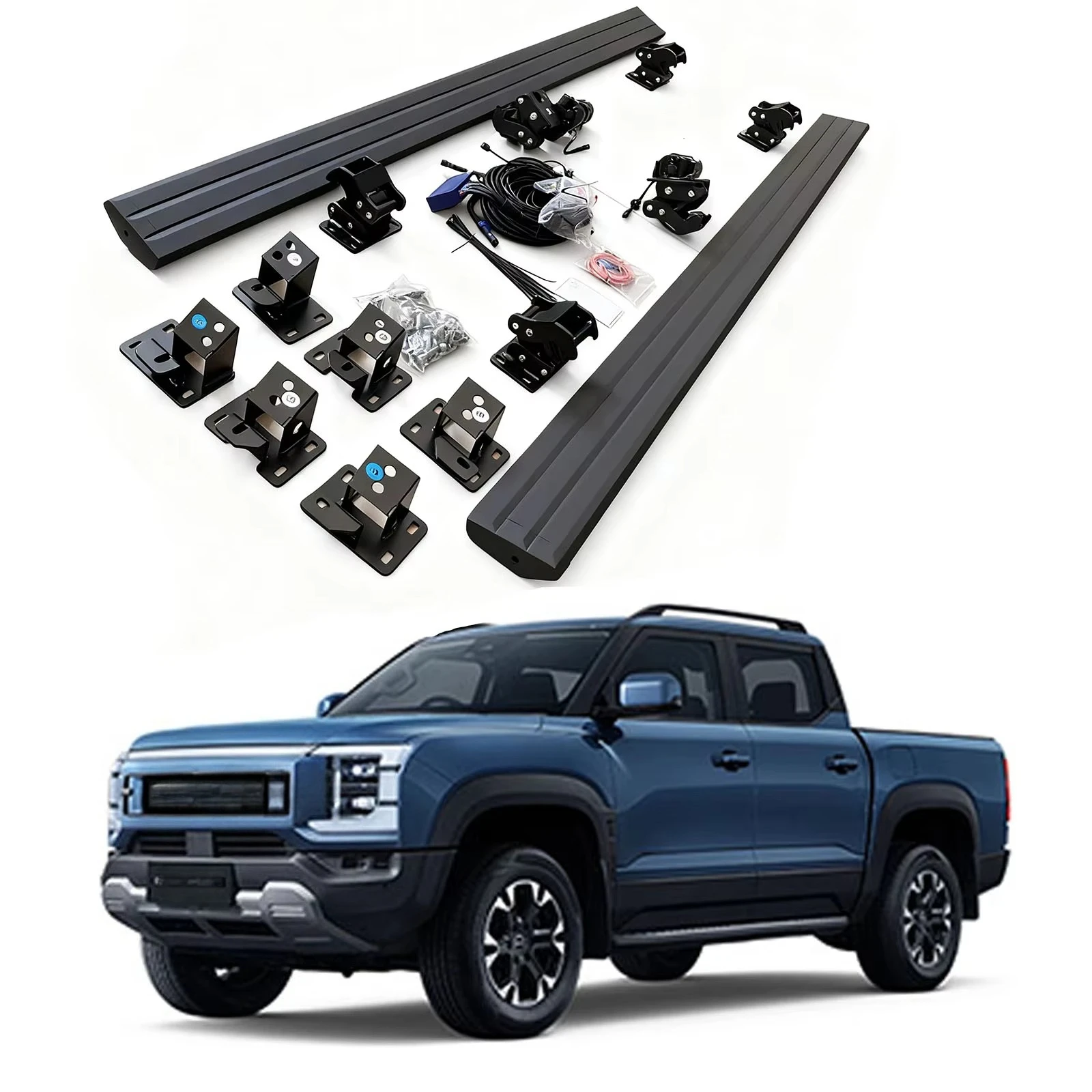 

Noble AKM Factory High Quality Power Aluminum Pickup Running Boards for Shark 2024 + Electric Side Steps