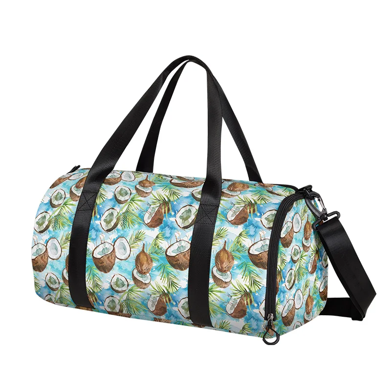 National Tide Sports Fitness Bag Floral Retro Large Capacity Lightweight Travel Crossbody Backpack Men's Duffel Bag Travel Bag