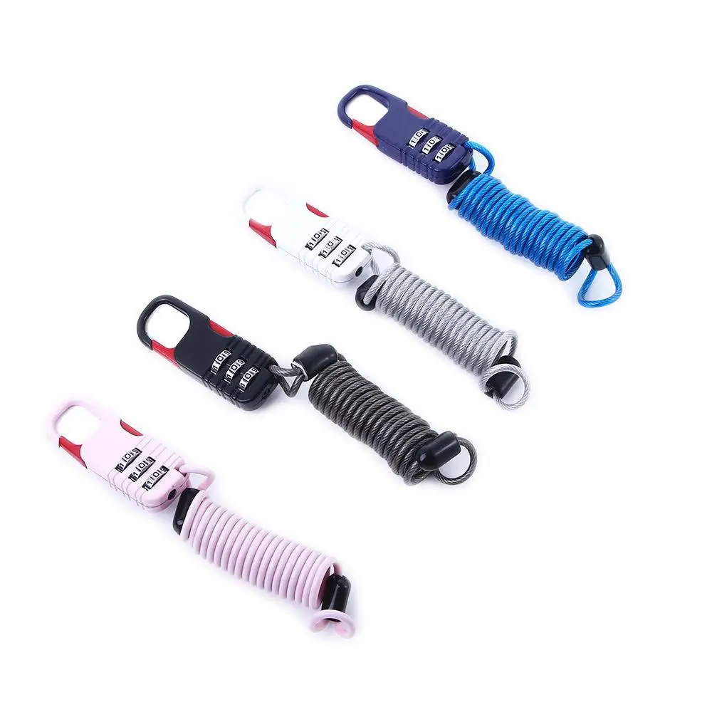 Bicycle Accessories 3 Digit Combination Password Cable Lock Anti Theft Security Lock Helmet Lock Cable Lock Bicycle Lock