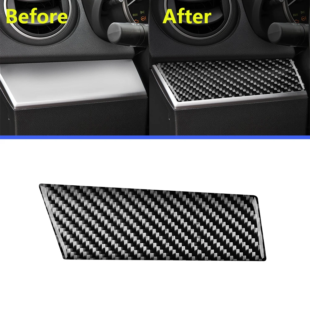 Dashboard Side Sticker Decorate Cover Trim for Mazda 3 Axela 2010 2011 2012 2013 Carbon Fiber Car Interior Accessories