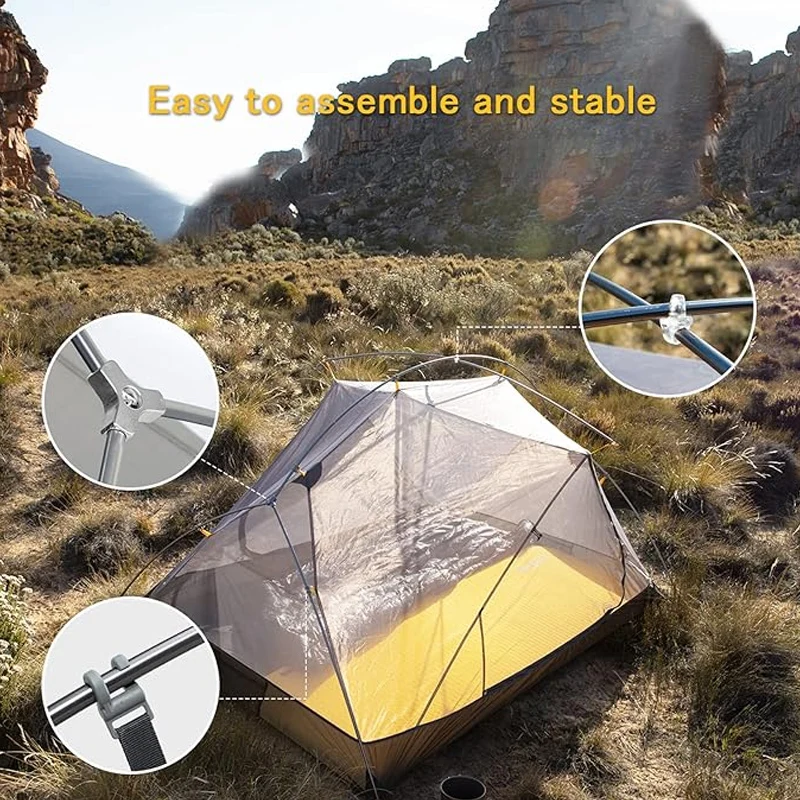 Naturehike Mongar 2 Camping Tent Ultralight Outdoor 3 Season Waterproof 20D Nylon 210T Hiking Tent 2 Person Backpacking Tent