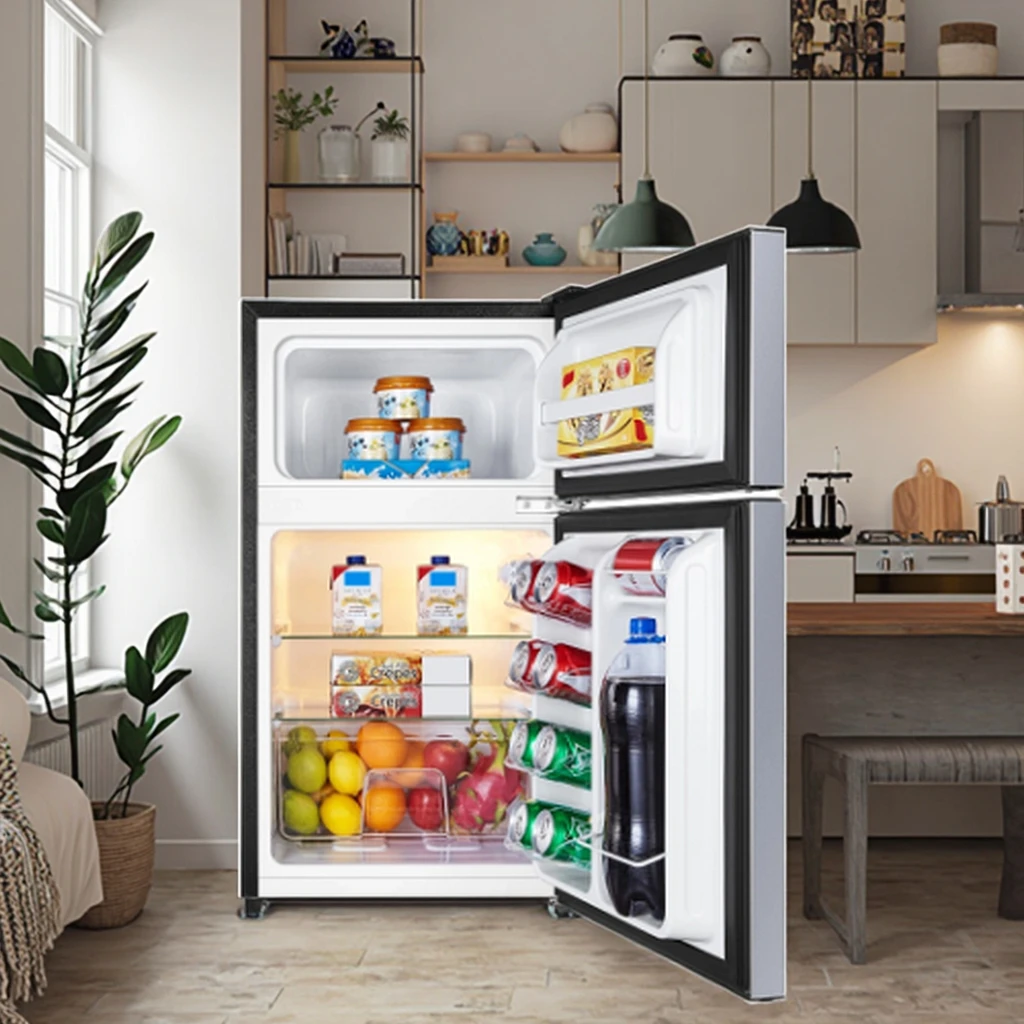 

10,1 Cuft No Frost Двухдверный холодильник с верхней морозильной камерой, ручка цифрового дисплея, электрическая портативная установка для домашнего использования