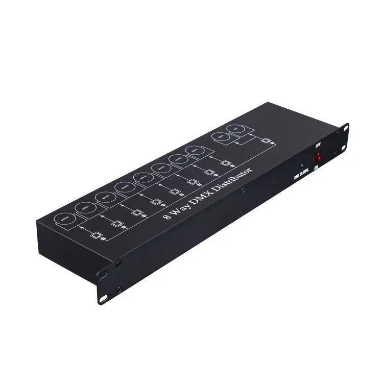 

Stage Light Controller DMX512 Splitter Signal Amplifier 8 Way DMX Distributor for Professional Stage Equipment Free Shipping