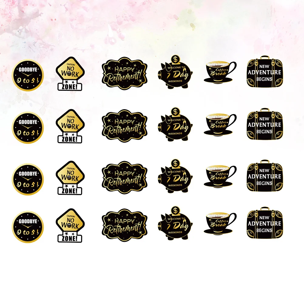 

24 Pcs Birthday Party Props Retirement Vase Picks Decoration Photo Favors Desktop