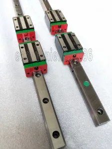 2 pcs HGR25--1040mm Linear Rail & HGH25CA Squared Block Bearing CNC Motion Kit