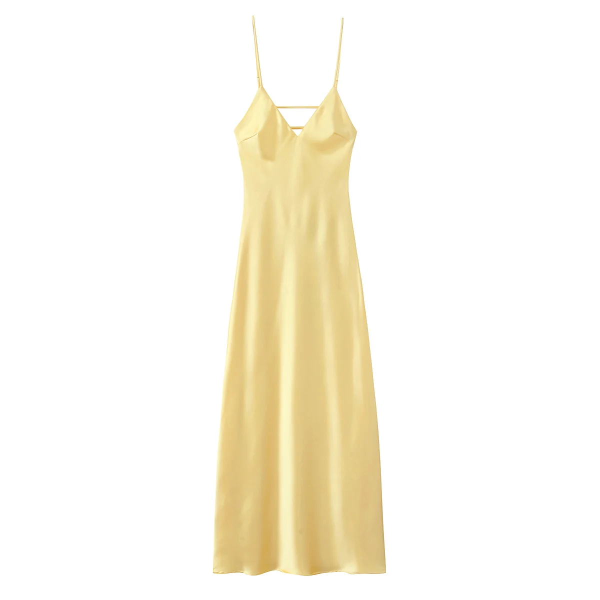 HH Zomer Strand Vakantie Midi Jurk Voor Vrouwen Trendy Solid Backless Mouwloos Slanke V-hals Terug Rits Party Sexy Sling Jurk