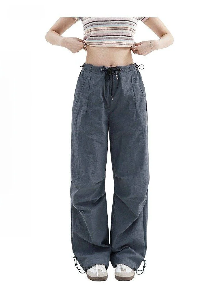 

Брюки XFX в американском ретро-стиле, свободные, прямые, рабочие, женские, повседневные, широкие, в стиле хип-хоп, спортивные, джинсовые