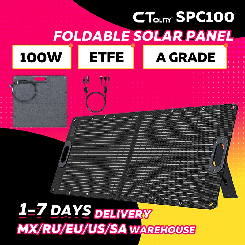 

Ctolity 100 Вт 200 Вт солнечная панель для кемпинга ETFE гибкий складной солнечный генератор портативный комплект панели солнечные 12 В-18 В водонепроницаемые