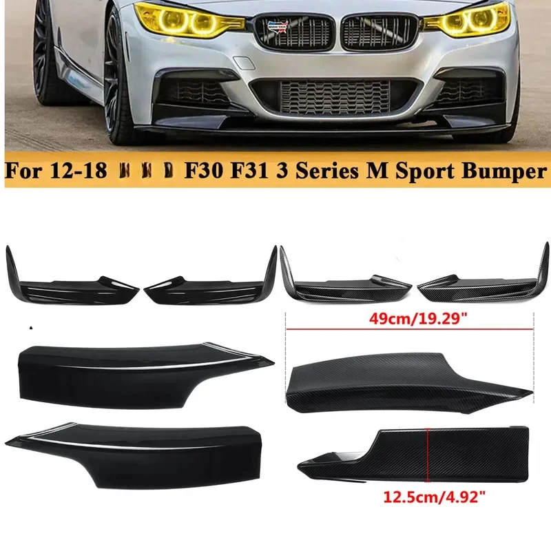 Cover Trim Front Canards Sp  F30 F31 F35 Sport 320i 325i 328i 335i 2012-2019 Front Bumper Lip Body Kit