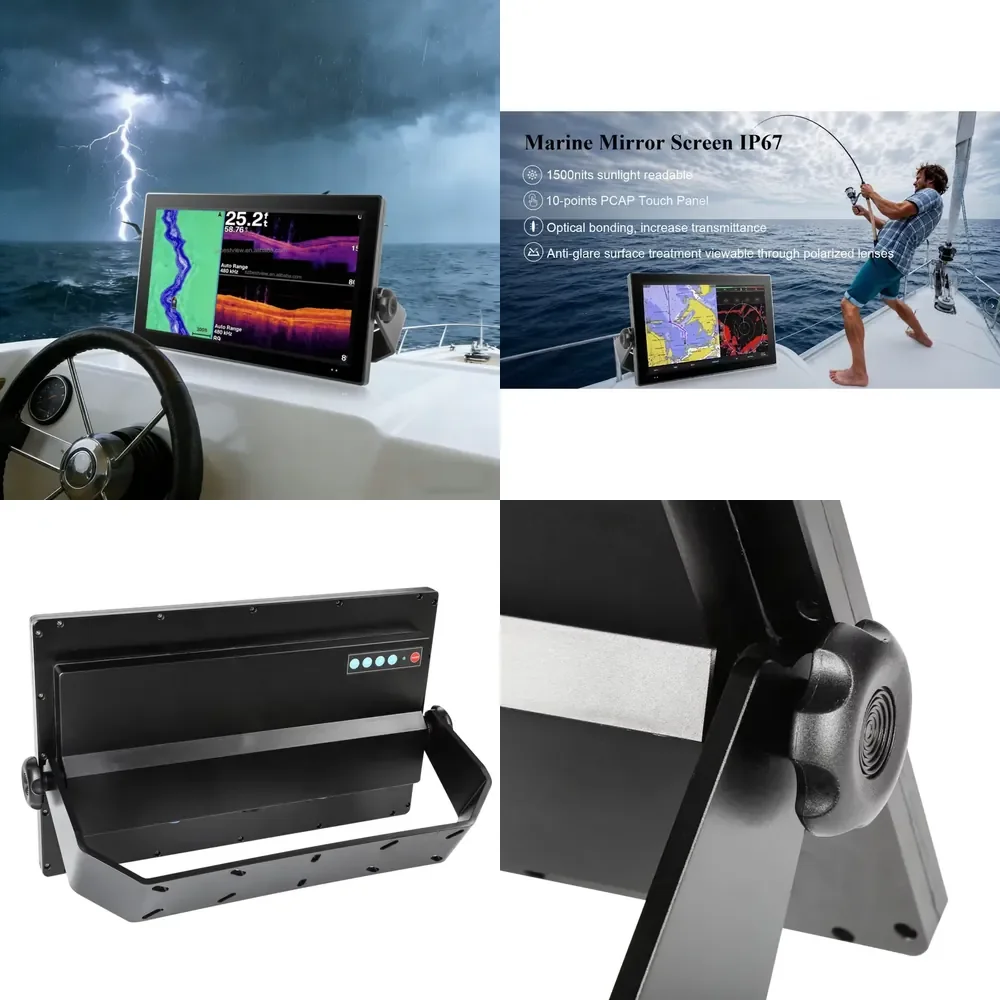 【2026 New Arrival】 Salt-Resistant 15.6 18.5 Inch Yacht Display 1500Nits IP67 Waterproof Outdoor AG Glass Industrial Touch