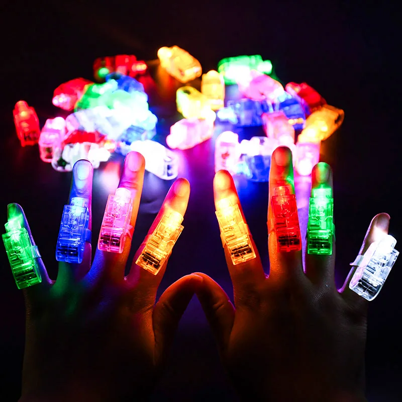 

20pcs Mini Finger Flashlights For Kids LED Finger Flashlight Light Up Finger Ring Toys Mini Light Children's Day Gift