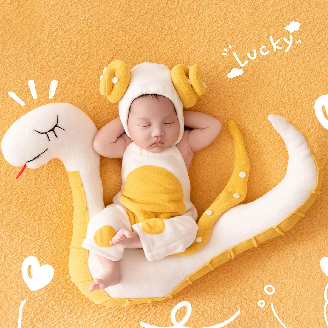 Soft Baby Photoshoot Posing Snake Toy Newborn Photography Props Filled Snake Costumes Newborn Photography Outfits