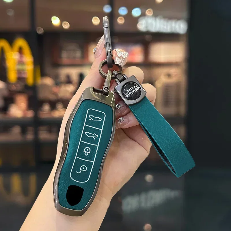 자동차 키 케이스 커버 쉘, 포르쉐 파나메라 스파이더 카레라 마칸 박스터 카이맨 카이엔 911 970 981 991 키체인 액세서리