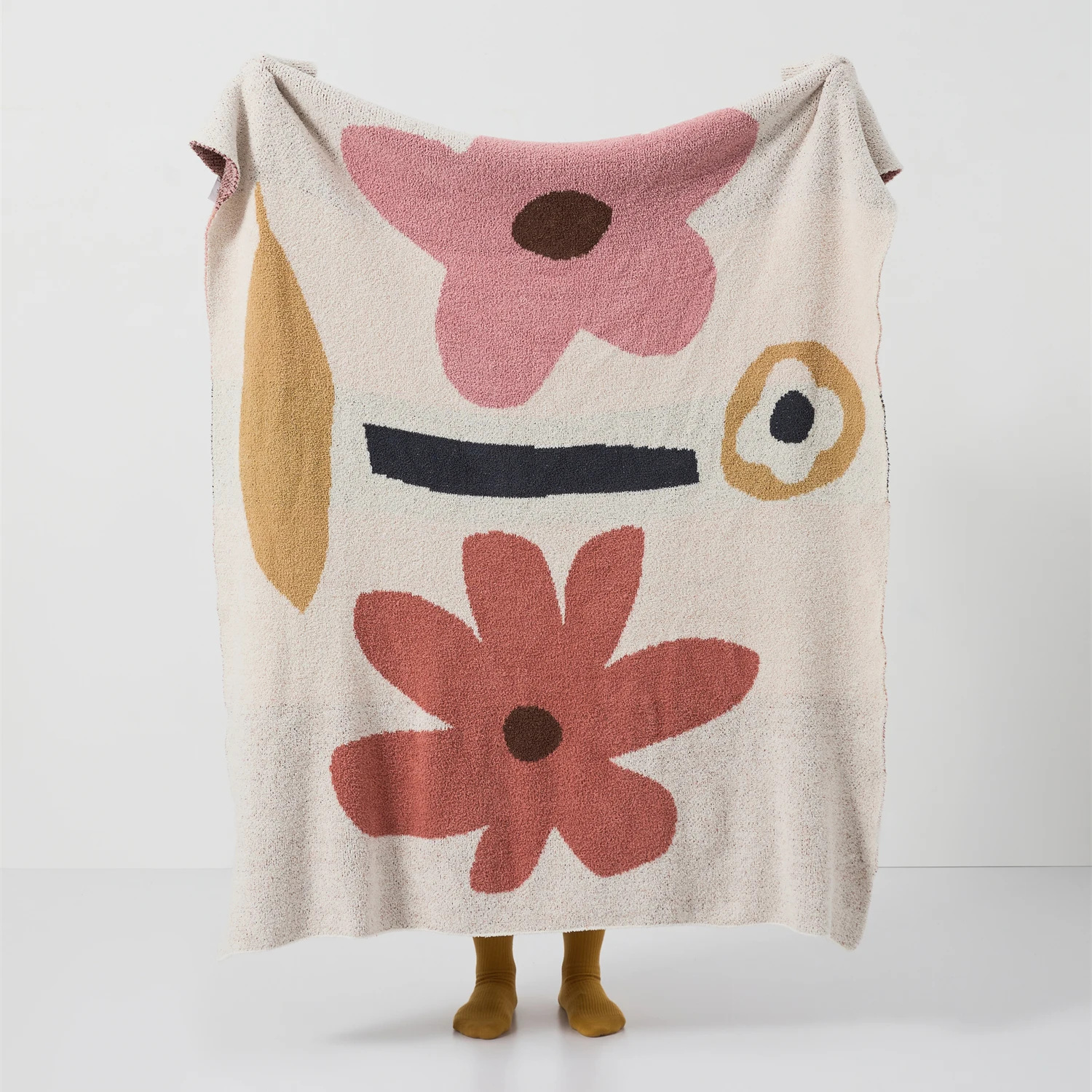 REGINA Bohemian Flower Knitted Throw Blanket Kawaii Cute Fulffy Soft Microfiber Blanket For Bed Sofa Spring Floral Quilt Blanket
