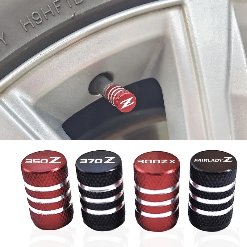 4 pcs Car tire valve cover car logo dust cover For Nissan Fairlady Z Nissan 350Z Nissan 370Z Nissan 300ZX Auto Accessories