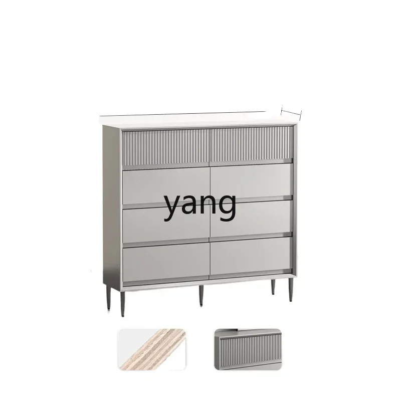 LH  Right Mansion Ultra-thin chest 30cm cream wind solid wood extremely narrow bedroom bedside storage