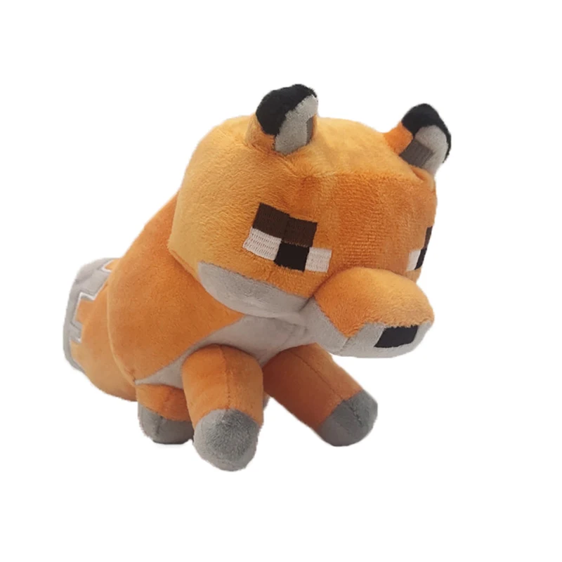 

18cm Game Mosaic Plush Doll Fox Toy Doll Cartoon Animals MC Fox Toys Kids Baby Chlidren Fan Collection Gifts